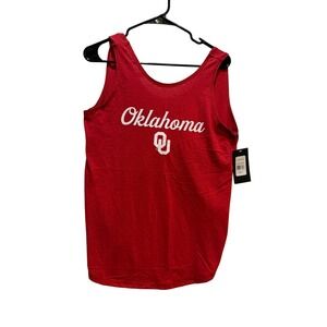 Captivating Oklahoma Sooners Women Red Twist Back Tank Top Size Large NEW